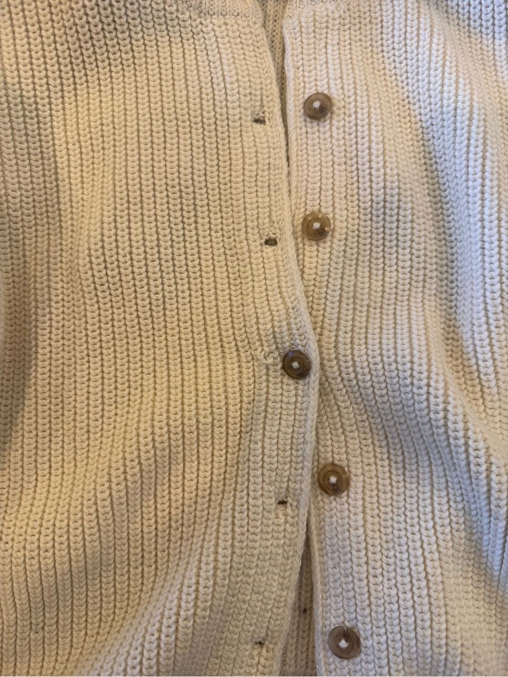 NWT Jenni Kayne Cotton Hayes Crewneck Cardigan Ivory Size S Minimalist - Picture 3 of 7
